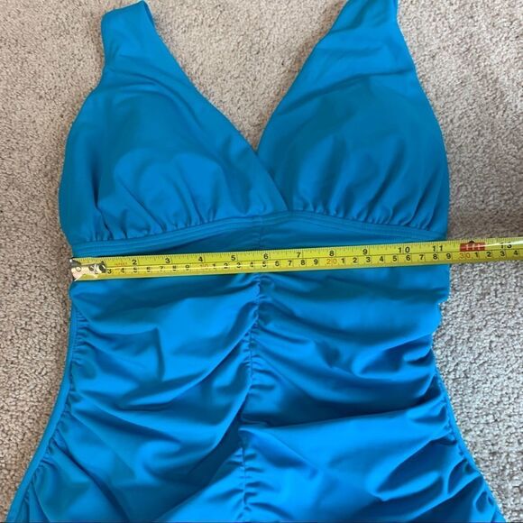 JANTZEN Blue one piece swimwear swimsuit Sz 8 - Picture 7 of 11